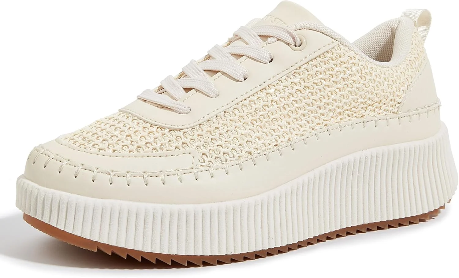 کفش ورزشی پلتفرم زنانه LUCKY STEP، فشن، ضخیم، غیررسمی، درخشان، بافت قدیمی، مناسب پیاده روی