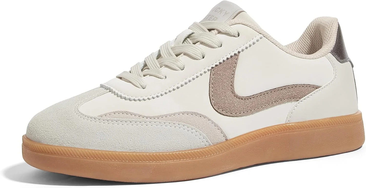 کفش‌های کتانی زنانه LUCKY STEP، سبک یکپارچهسازی با سیستمعامل، کفش‌های پیاده‌روی غیررسمی کلاسیک، کفش‌های اسکیت راحت و ضد لغزش