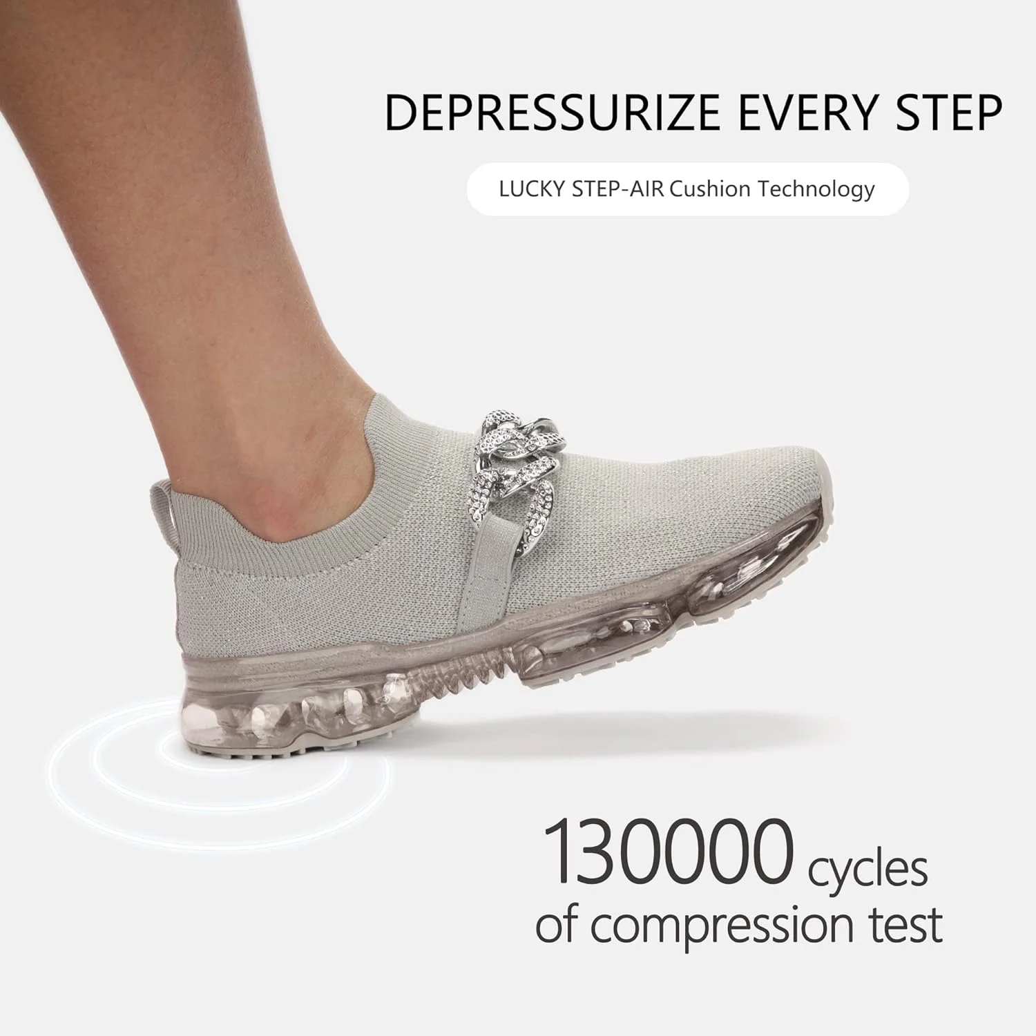 کفش ورزشی زنانه لاکی استپ با کفی بالشتکی هوا، تنفس پذیر، راحت و سبک مناسب پیاده روی