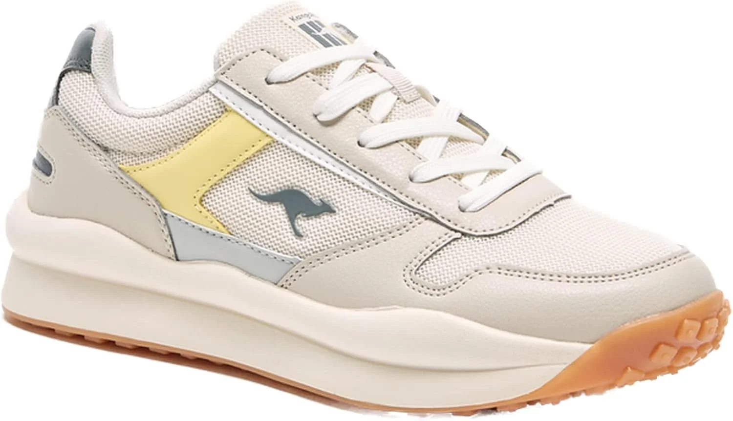 کفش ورزشی زنانه کانگوروز مدل 23Yl221W-Beige با طرح پانل و بند، رنگ بژ، سایز 40 EU کفش ورزشی زنانه کانگوروز مدل 23Yl221W-Beige با طرح پانل و بند، رنگ بژ، سایز 40 EU