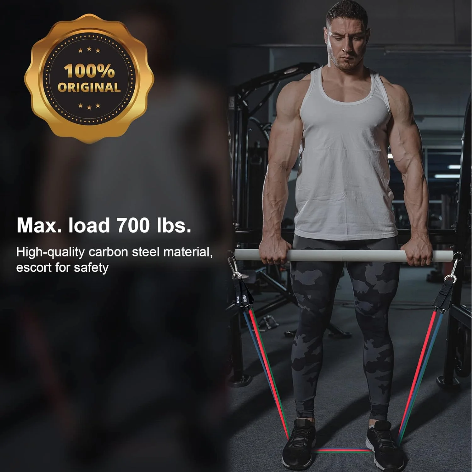 میله تمرین مقاومتی، میله بدنسازی، میله پیلاتس قابل حمل، تجهیزات تمرین مقاومتی باشگاه خانگی، 66 یا 99 سانتی متر