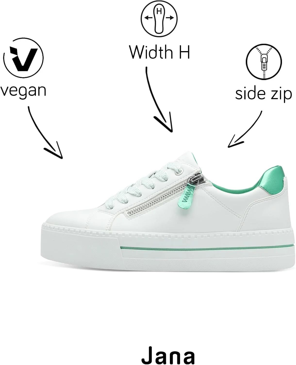 کفش ورزشی زنانه ی یانا 8-23767-43