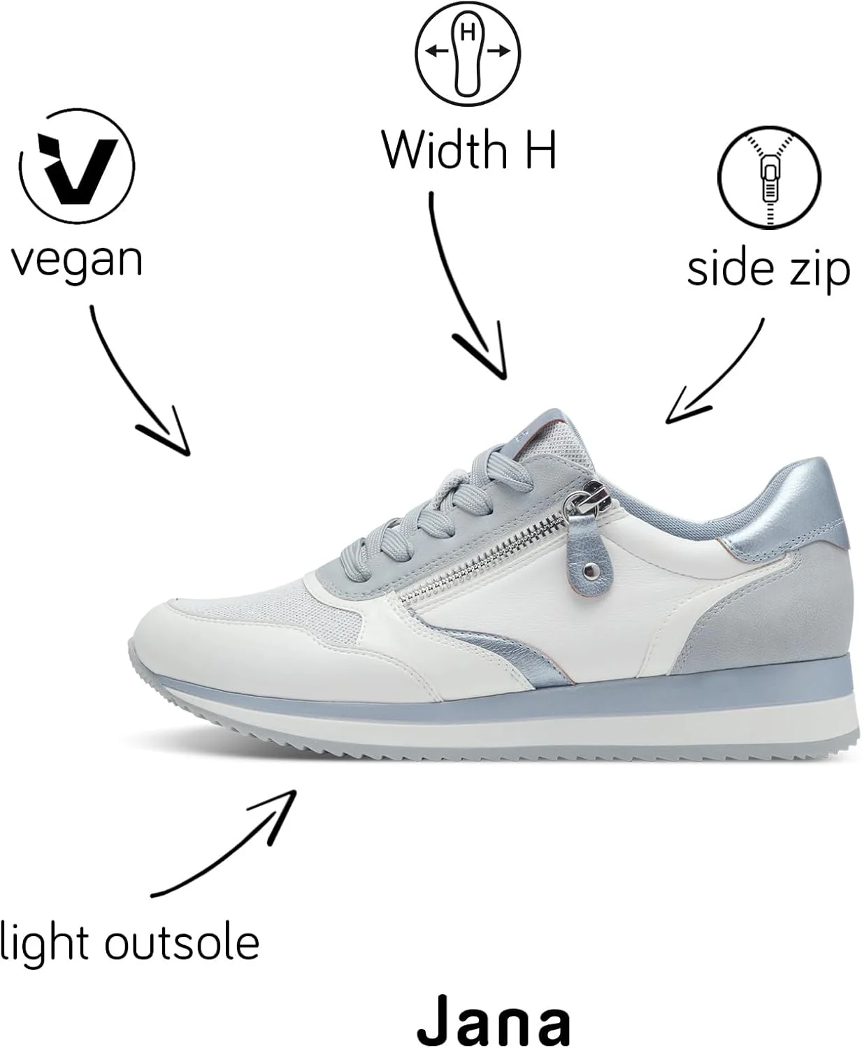 کفش ورزشی زنانه مدل 8-23774-43 از Jana