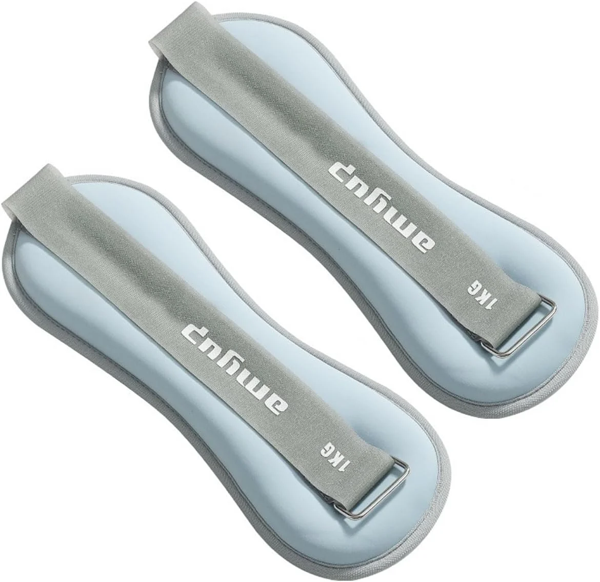 کیسه شن پر شده از شن آهن، وزنه های مچ دست و مچ پا قابل تنظیم، کیسه شن وزنه دار برای رقص و یوگا برای زنان و مردان، ست 2 عددی (وزن هر کدام 1 کیلوگرم)