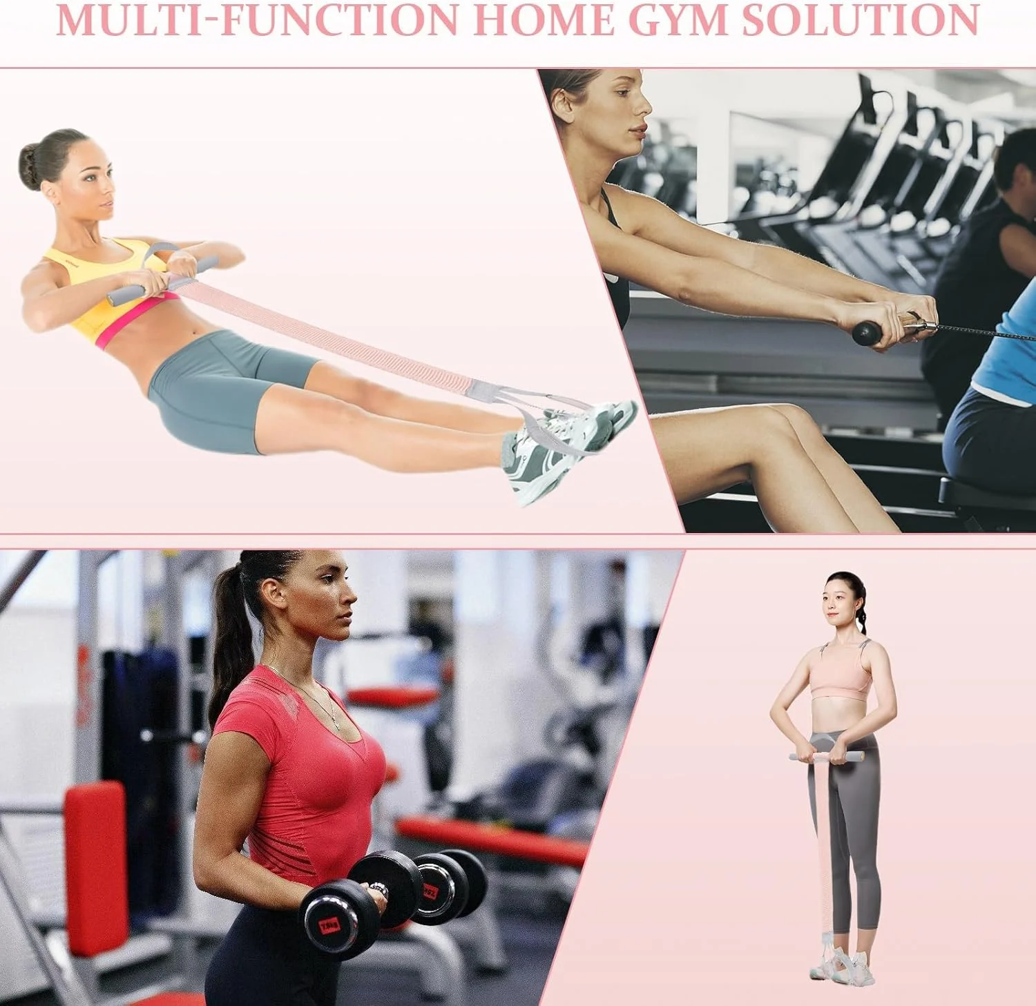 ست کش مقاومتی، تمرین کامل بدن، با دستگیره، مقاومت 25 پوندی، کش های پارچه ای ضد لغزش برای تمرینات قدرتی، شامل توپ ماساژ و پدال، مناسب برای تمرینات پا، بازو، هسته و مچ پا