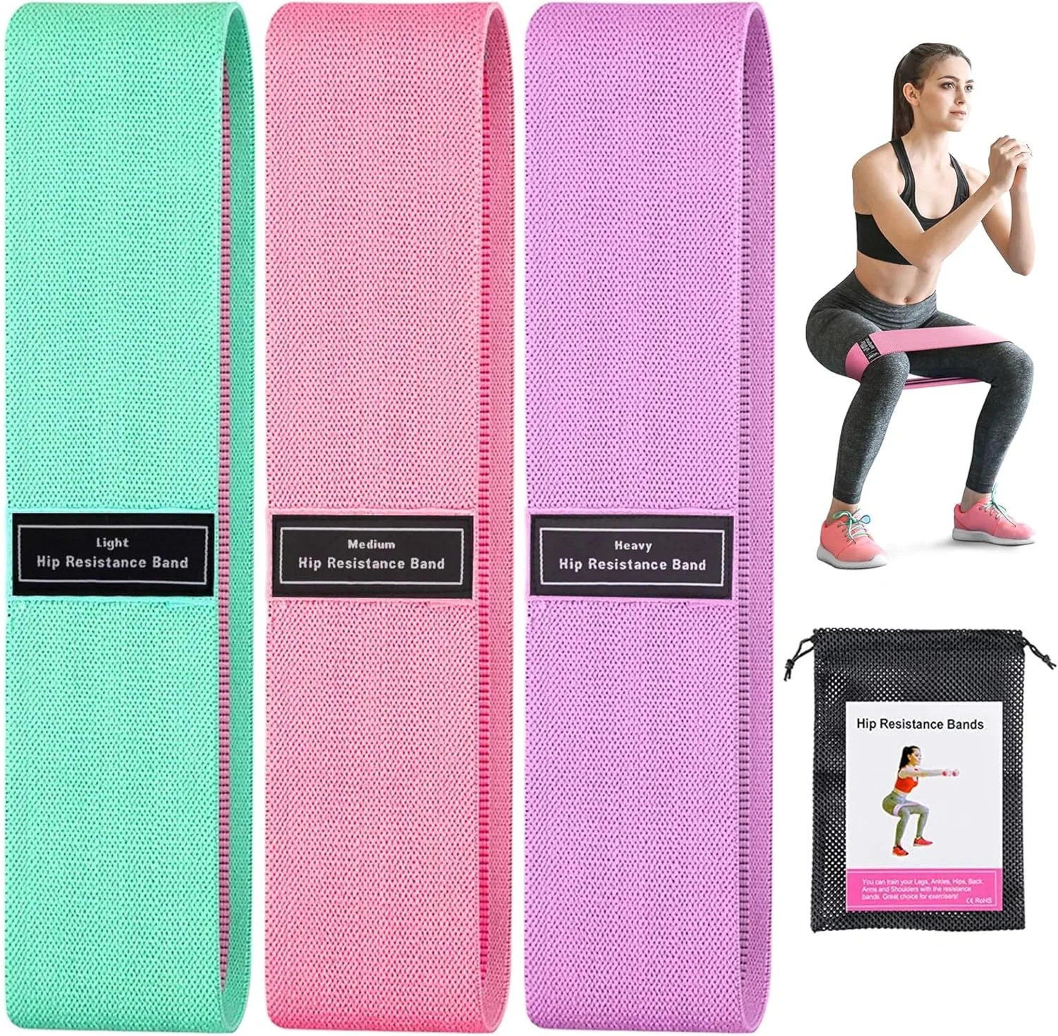 کش های مقاومتی - کش های کمکی بارفیکس، کش مقاومتی کششی، کش های ورزشی، کش های پاورلیفتینگ برای تمرینات مقاومتی، ایده آل برای تمرینات خانگی (کش های مقاومتی باسن)