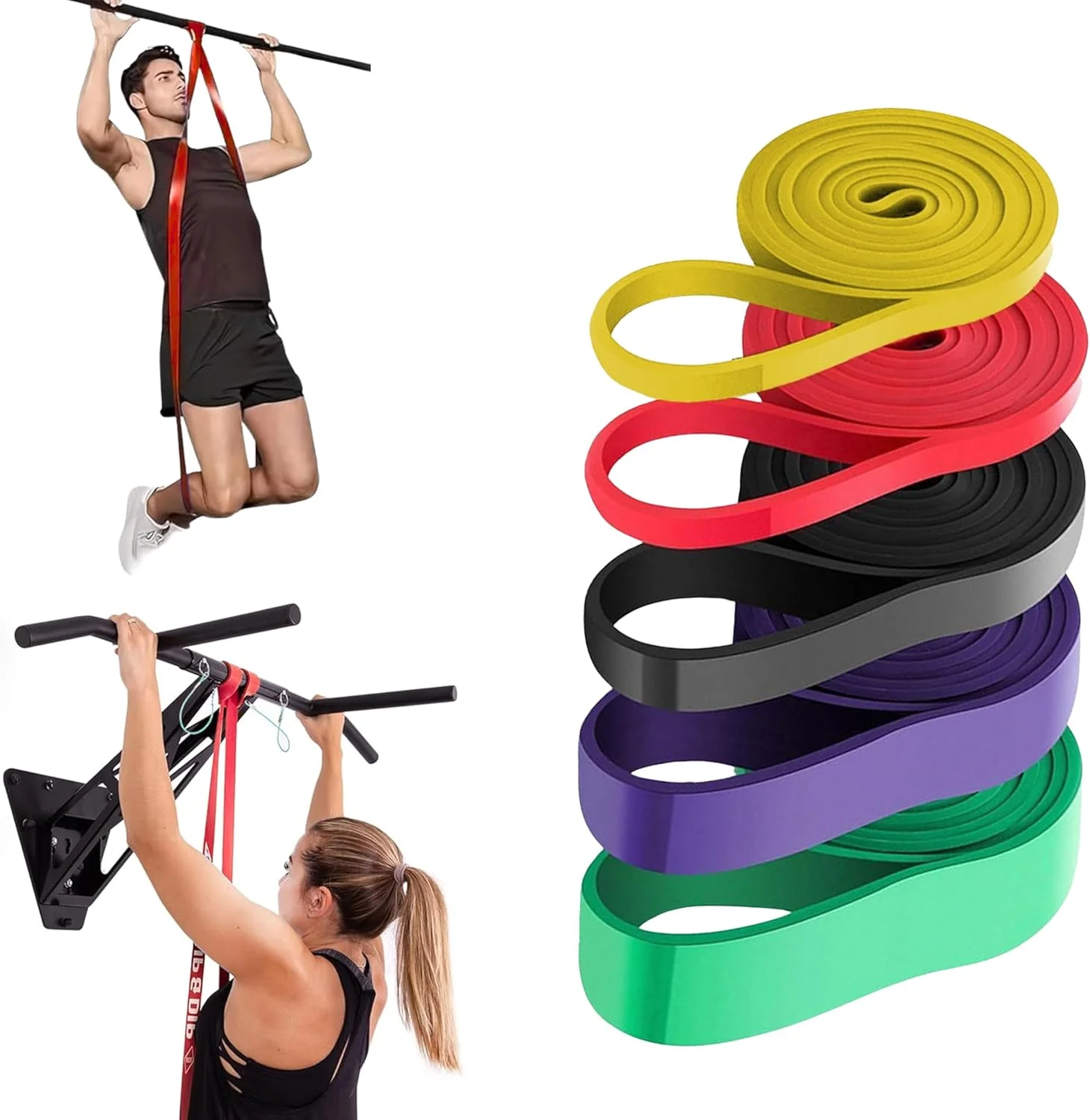 کش های مقاومتی - کش های کمکی بارفیکس، کش مقاومتی کششی، کش های ورزشی، کش های پاورلیفتینگ برای تمرینات مقاومتی، ایده آل برای تمرینات خانگی