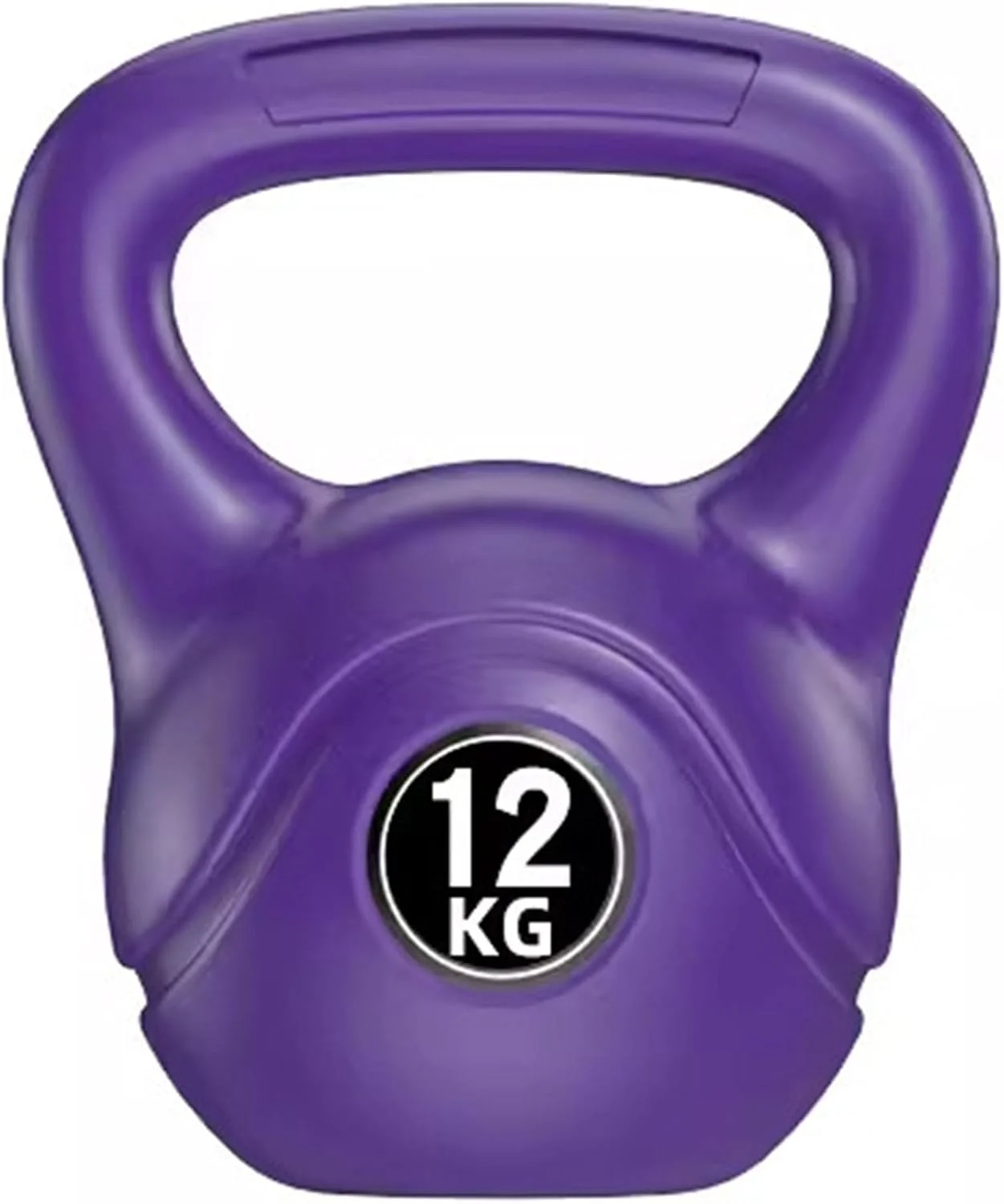وزنه های کتل بل برای تمرینات قدرتی، مناسب برای ورزش در خانه (12 کیلوگرم - بنفش تیره)