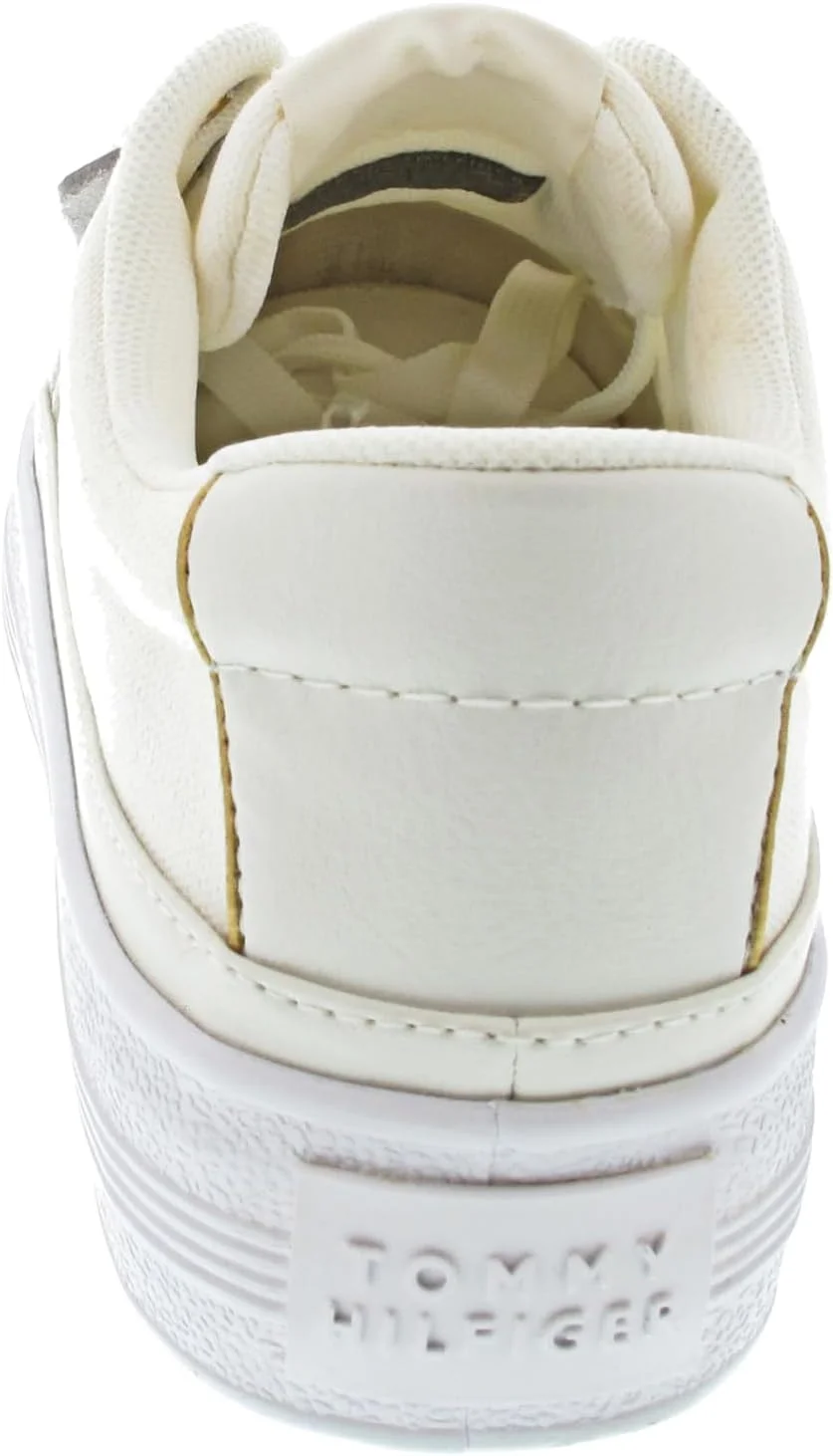 کفش ورزشی زنانه تامی هیلفیگر مدل Essential Textile Wedge Vulcanised، عاجی (ral 1013)، سایز 39 اروپا