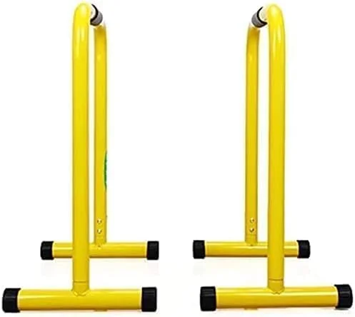 میله های پارالل تمرینات سنگین وزن پروکسیما هلث اند فیتنس - میله های پارالل برای باشگاه خانگی | تجهیزات تمرین شنا و وزن بدن | ایستگاه دیپ قابل حمل و جمع و جور | زرد