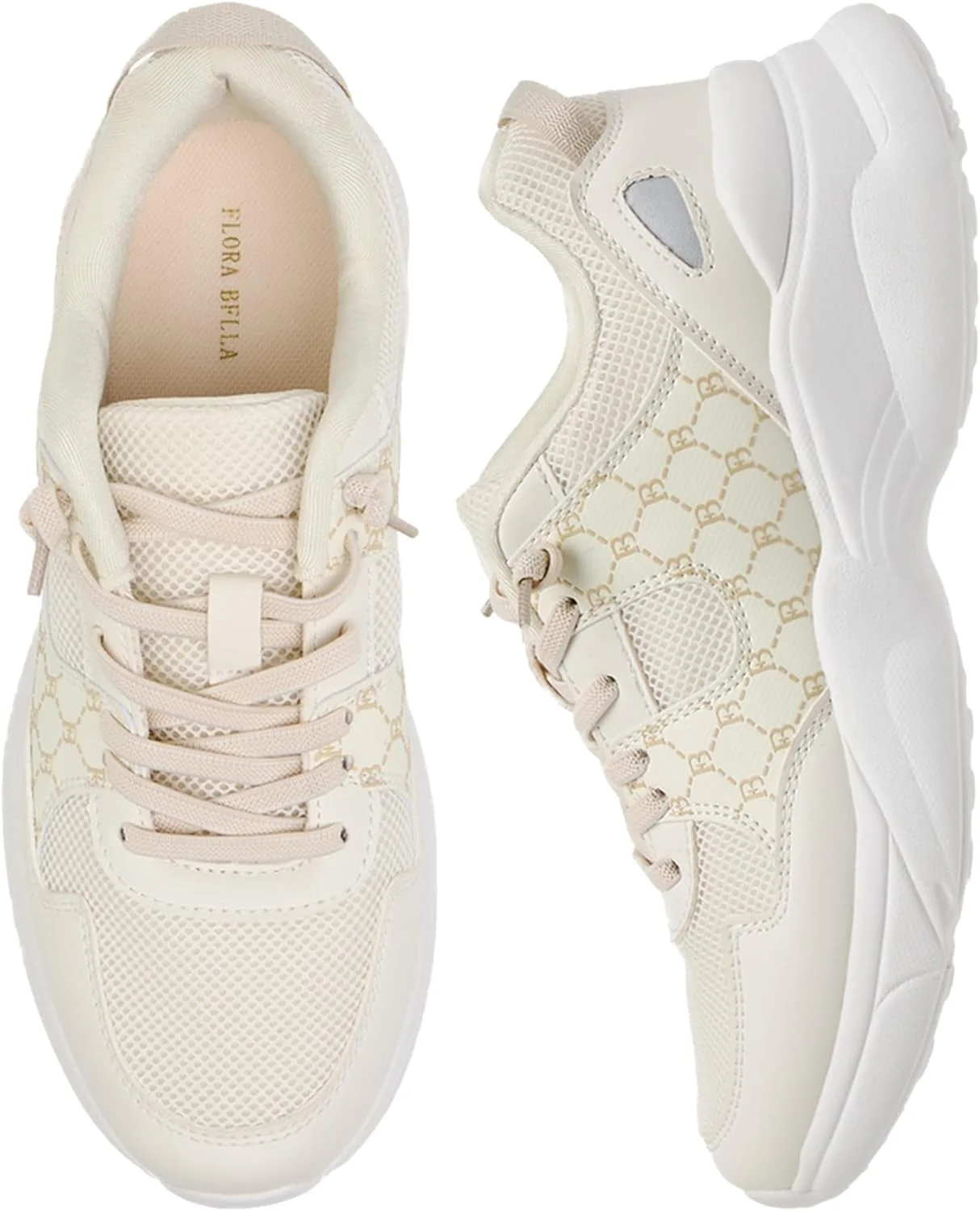 کفش ساق‌دار زنانه طرح مونوگرام Flora Bella کد 167501967 از Shoexpress - سایز 39EU - بژ - دارای بند