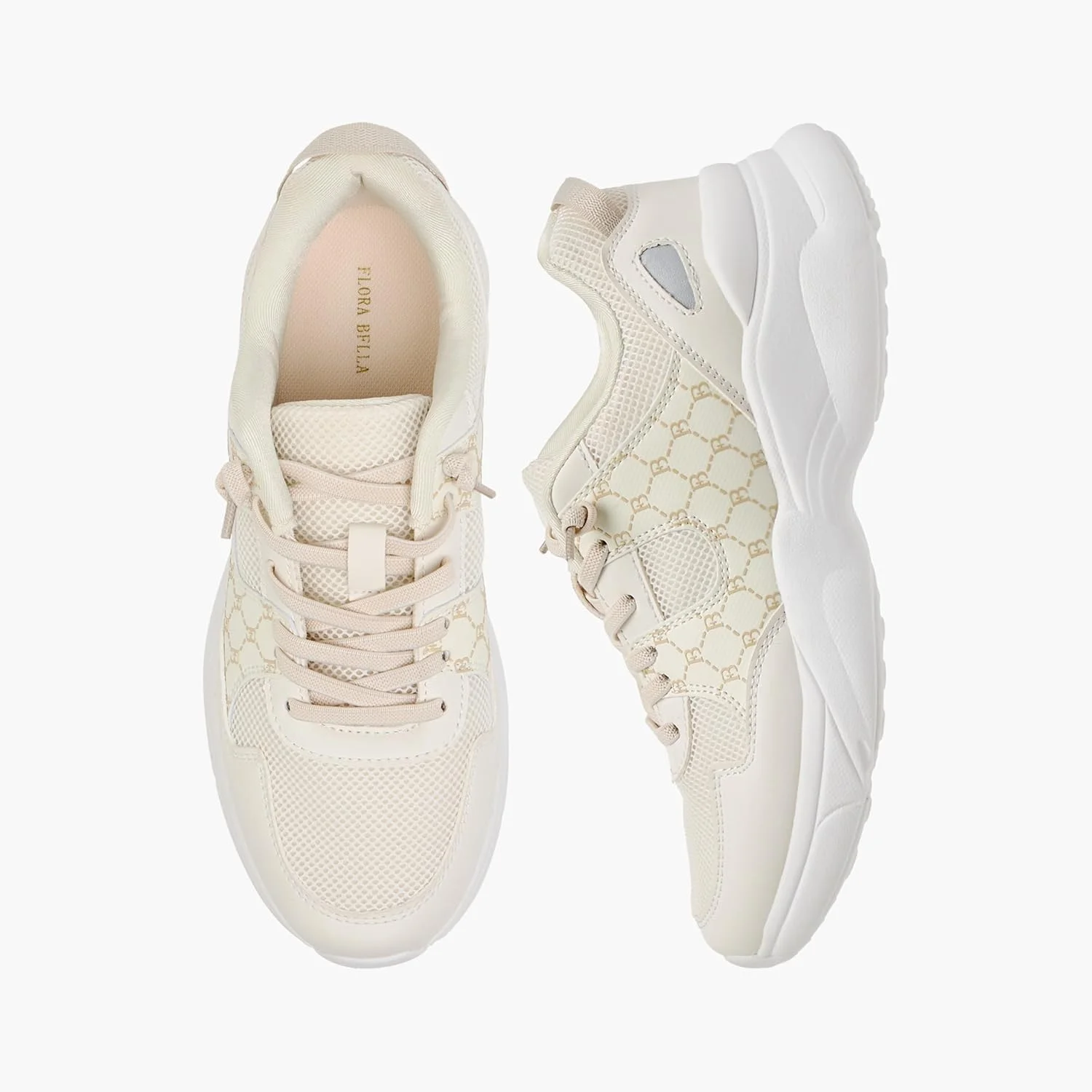 کفش ساق‌دار زنانه طرح مونوگرام Flora Bella کد 167501967 از Shoexpress - سایز 39EU - بژ - دارای بند