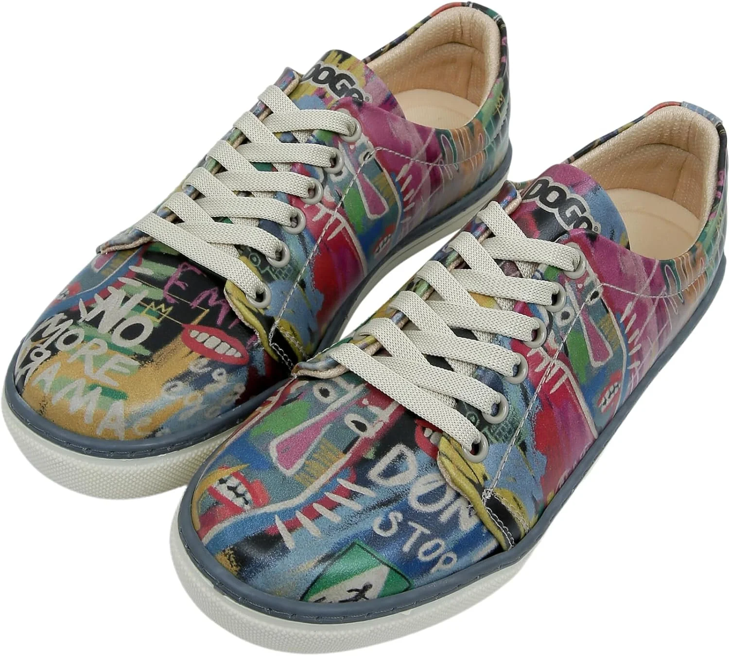 کفش کتانی چرم مصنوعی زنانه DOGO - کفش کتانی دست ساز و منحصر به فرد زنانه