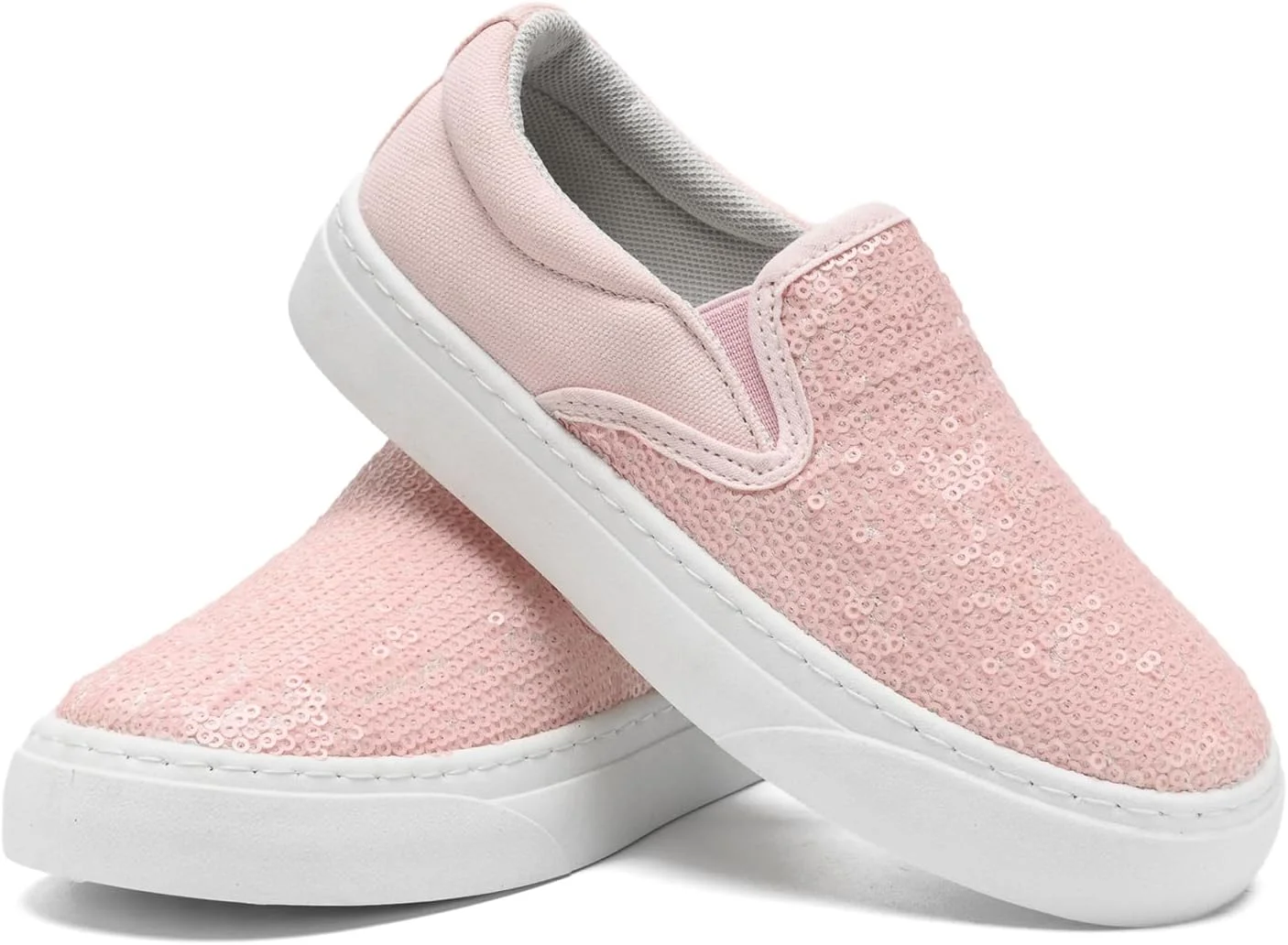 کفش‌های اسنیکرز زنانه کلاسیک بدون بند، رویه کوتاه، پارچه‌ای، فشن، مناسب پیاده‌روی روزمره، تخت و تنفس‌پذیر