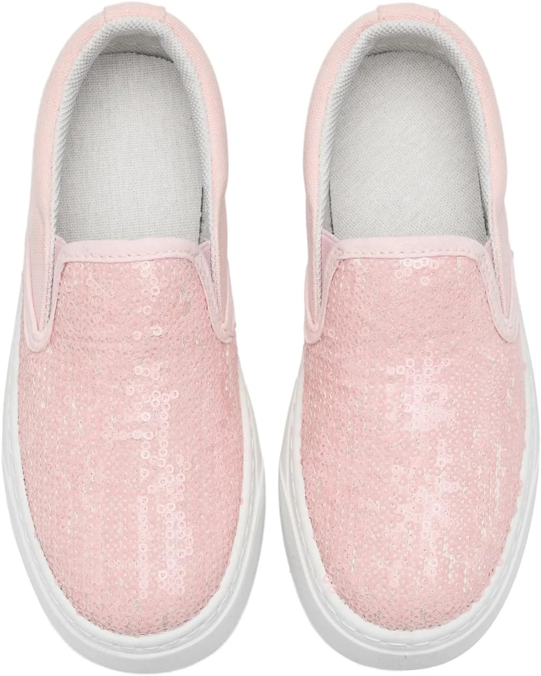 کفش‌های اسنیکرز زنانه کلاسیک بدون بند، رویه کوتاه، پارچه‌ای، فشن، مناسب پیاده‌روی روزمره، تخت و تنفس‌پذیر