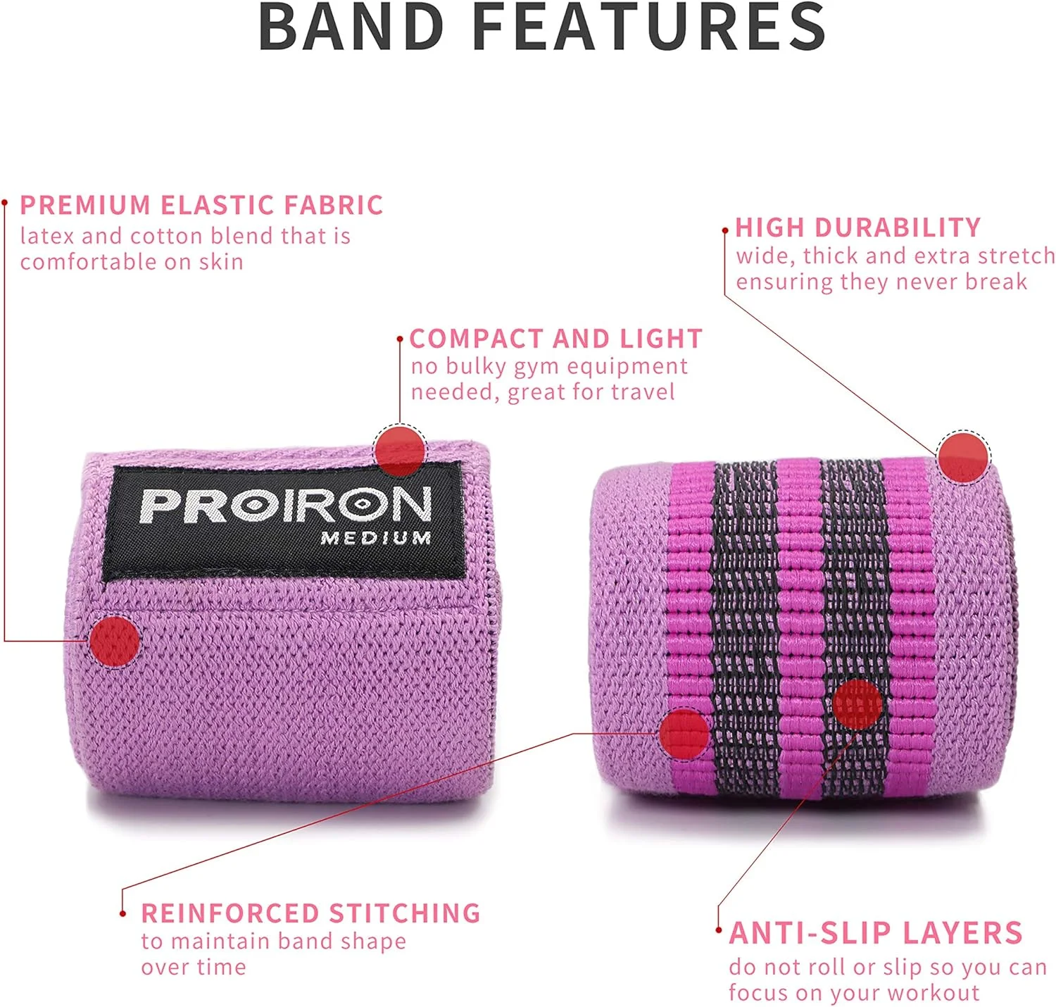 بندهای مقاومتی PROIRON برای پاها و باسن، بندهای باسن پارچه ای نایلونی پهن ضد لغزش، به همراه دفترچه راهنمای تمرین برای تمرینات اسکات، گلوت و هیپ بانوان (تکی یا مجموعه) بندهای مقاومتی PROIRON برای پاها و باسن، بندهای باسن پارچه ای نایلونی پهن ضد لغزش، به همراه دفترچه راهنمای تمرین برای تمرینات اسکات، گلوت و هیپ بانوان (تکی یا مجموعه)