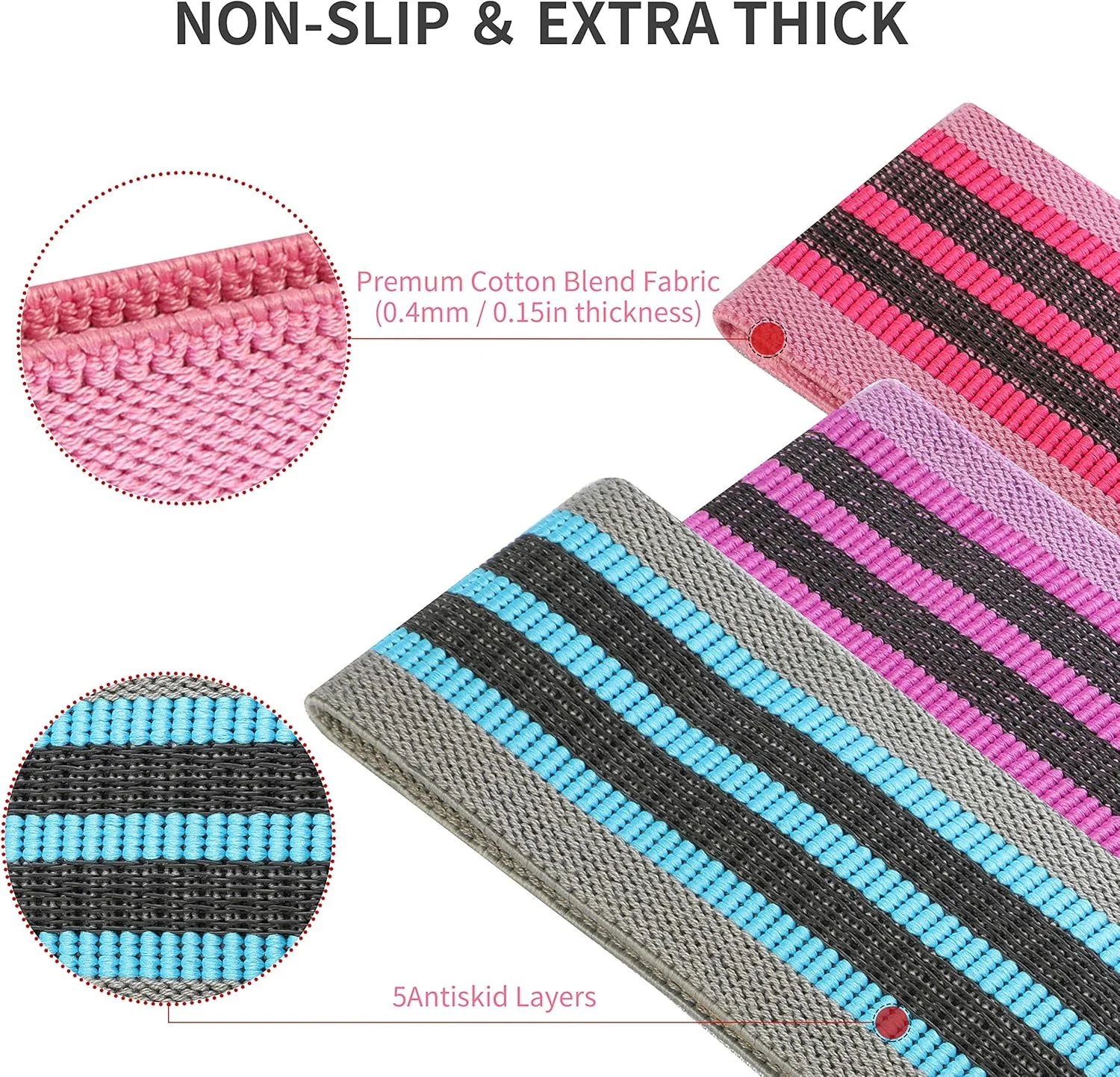 بندهای مقاومتی PROIRON برای پاها و باسن، بندهای باسن پارچه ای نایلونی پهن ضد لغزش، به همراه دفترچه راهنمای تمرین برای تمرینات اسکات، گلوت و هیپ بانوان (تکی یا مجموعه) بندهای مقاومتی PROIRON برای پاها و باسن، بندهای باسن پارچه ای نایلونی پهن ضد لغزش، به همراه دفترچه راهنمای تمرین برای تمرینات اسکات، گلوت و هیپ بانوان (تکی یا مجموعه)