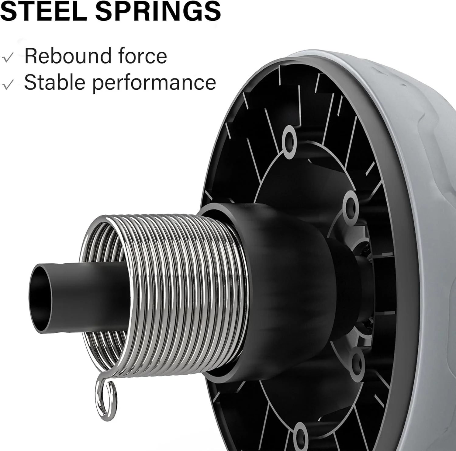 غلتک شکم PROIRON با مقاومت فنری داخلی، چرخ غلتکی شکم با قابلیت برگشت خودکار همراه با پد زانو برای باشگاه خانگی، تجهیزات تمرین شکم برای تمرینات عضلات شکم