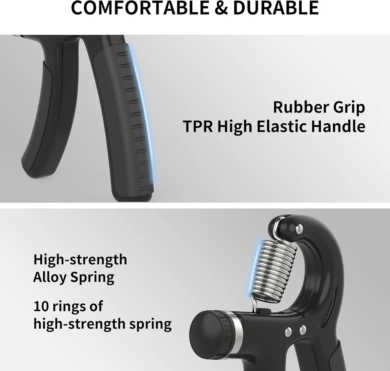 تقویت کننده مچ دست PROIRON، تمرین دهنده قابل تنظیم قدرت دست، تمرین انگشت با فنر استیل ضد زنگ، مناسب برای مچ دست قوی، انگشتان، ساعد، دست ها، ورزشکاران و نوازندگان