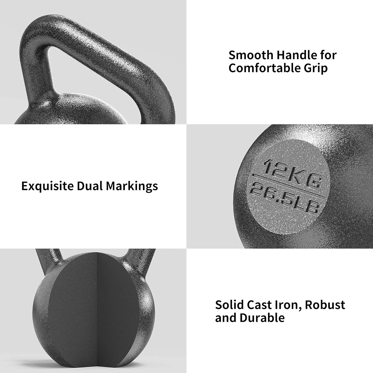 دمبل کتل بل وزنه‌ چدنی پرویرون برای تمرینات ورزشی و بدنسازی در خانه (4 کیلوگرم - 24 کیلوگرم)