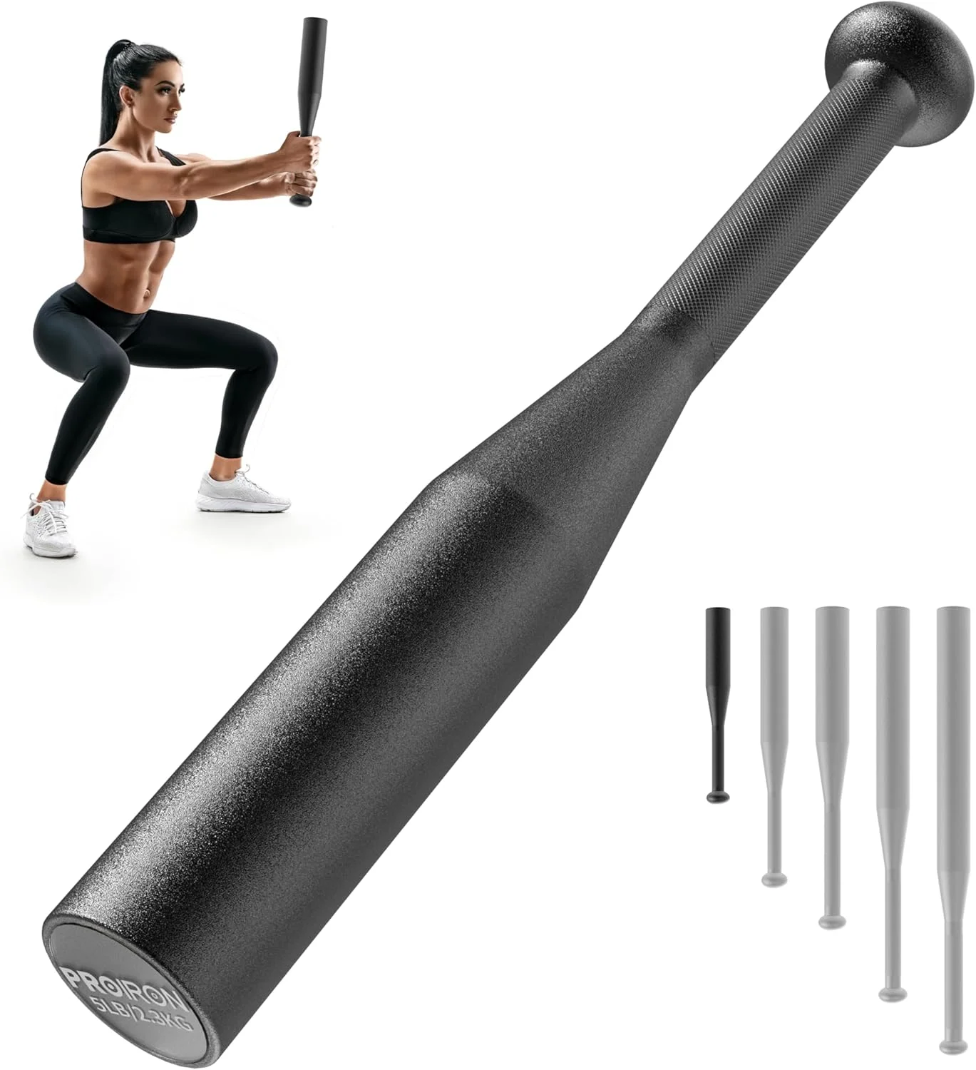 میل باستانی پروایرون - مناسب برای تمرینات قدرتی، توانبخشی، آمادگی جسمانی و تمرینات چرخشی - اوزان 2.5، 5، 7.5، 10، 12.5 کیلوگرمی برای بانوان و آقایان