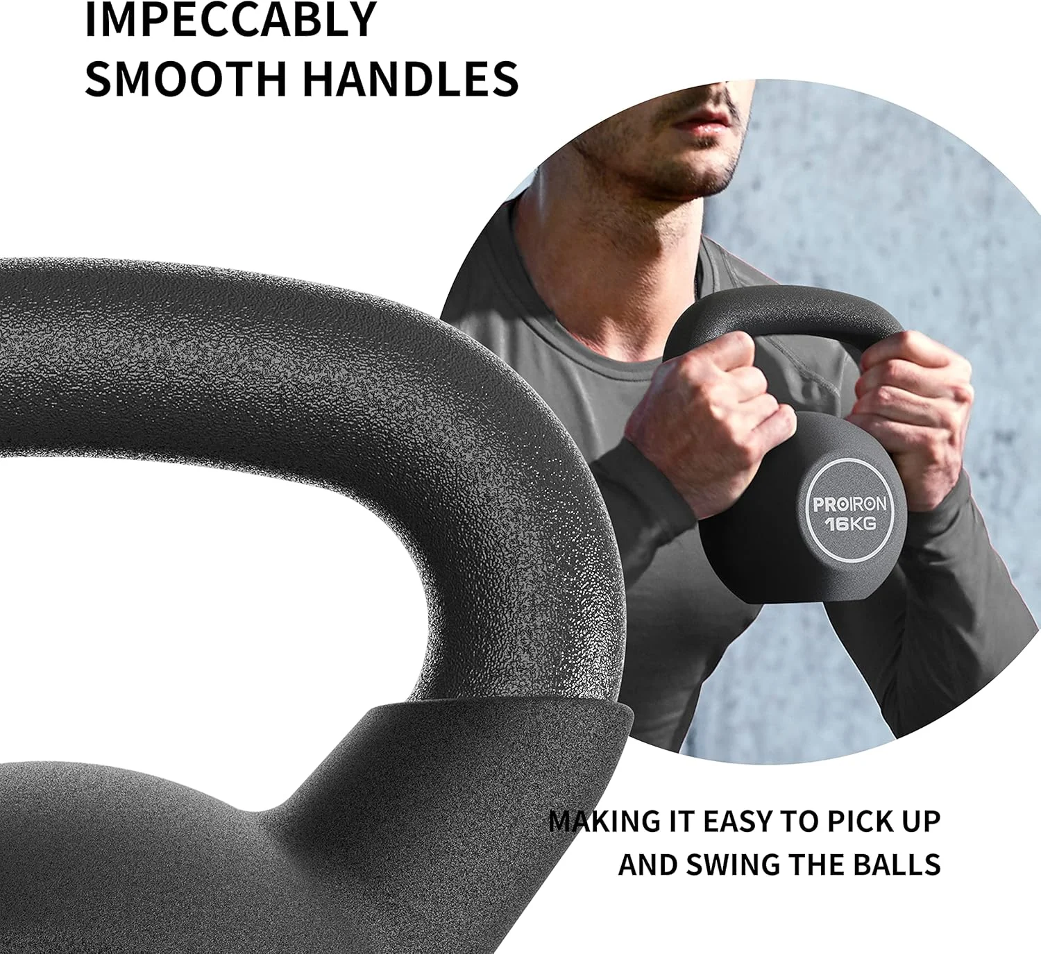 وزنه کتل بل روکش نئوپرن PROIRON، وزنه های کتل بل چدنی جامد، کتل بل های تمرین قدرتی برای وزنه برداری، آمادگی جسمانی، تمرینات قدرتی و مرکزی در وزن های 4 تا 20 کیلوگرم وزنه کتل بل روکش نئوپرن PROIRON، وزنه های کتل بل چدنی جامد، کتل بل های تمرین قدرتی برای وزنه برداری، آمادگی جسمانی، تمرینات قدرتی و مرکزی در وزن های 4 تا 20 کیلوگرم