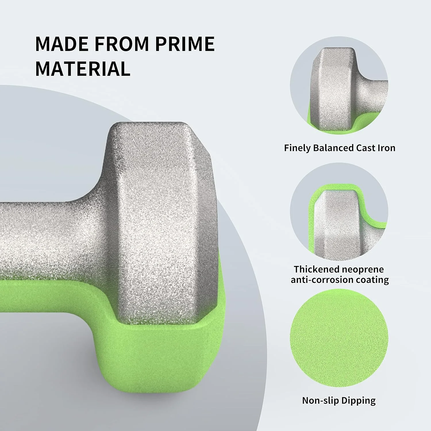 دمبل های نئوپرن PROIRON وزنه های ورزشی و تناسب اندام در وزن های ۱ کیلوگرم، ۱.۵ کیلوگرم، ۲ کیلوگرم، ۳ کیلوگرم، ۴ کیلوگرم، ۵ کیلوگرم، ۸ کیلوگرم، ۱۰ کیلوگرم (جفت)