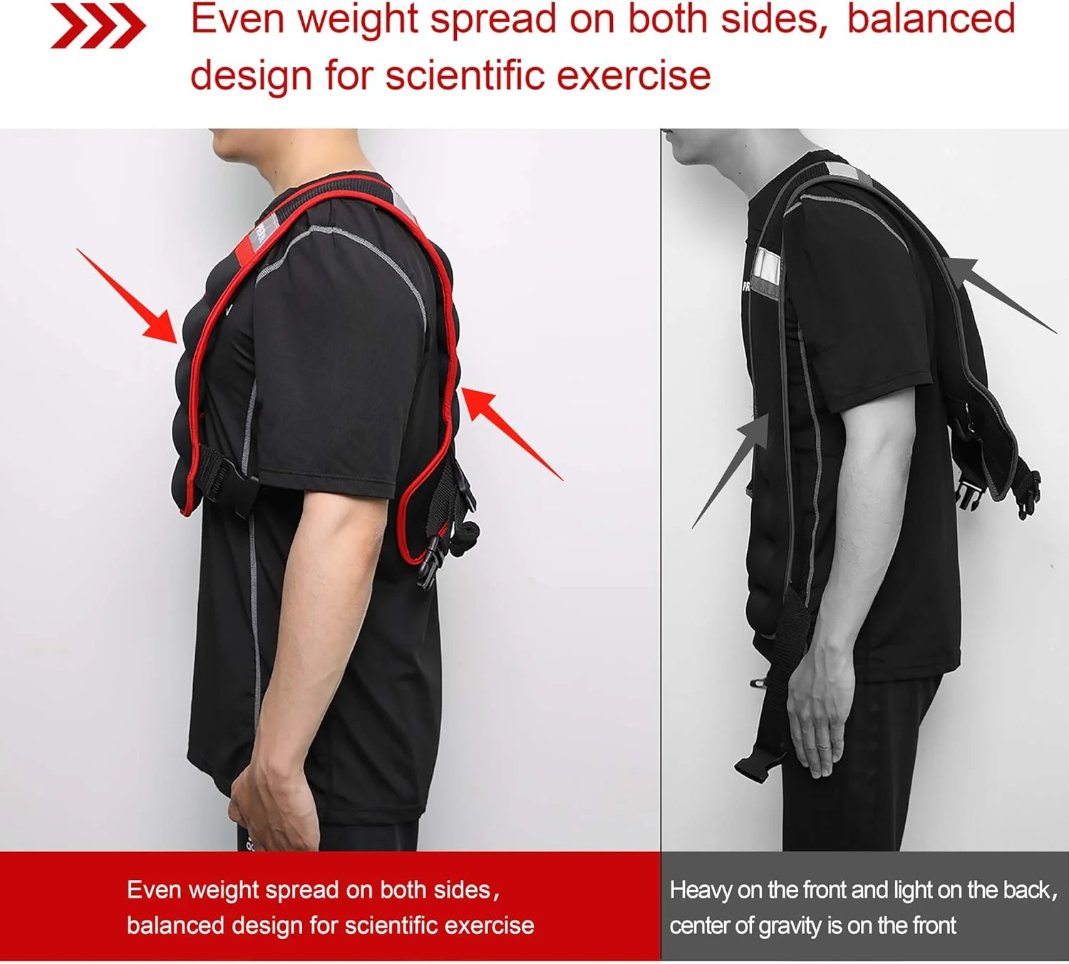 جلیقه وزنه دار پروایرون 5 کیلوگرم 8 کیلوگرم 10 کیلوگرم، جلیقه وزنه برای مردان و زنان با پارچه راحت و تنفسی، سگک قابل تنظیم، نوار بازتابنده، شن آهن ضد نشت برای تمرینات ورزشی و تقویت قدرت