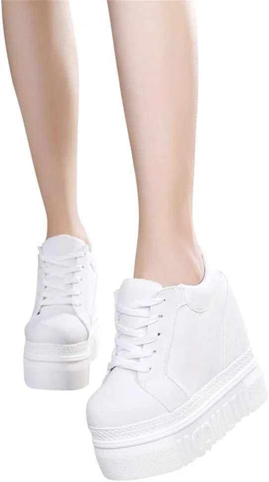 کفش‌های کتانی پلتفرم زنانه ACE SHOCK، کفش‌های پیاده‌روی لژدار پاشنه مخفی بلند، کفش عروس و مجلسی