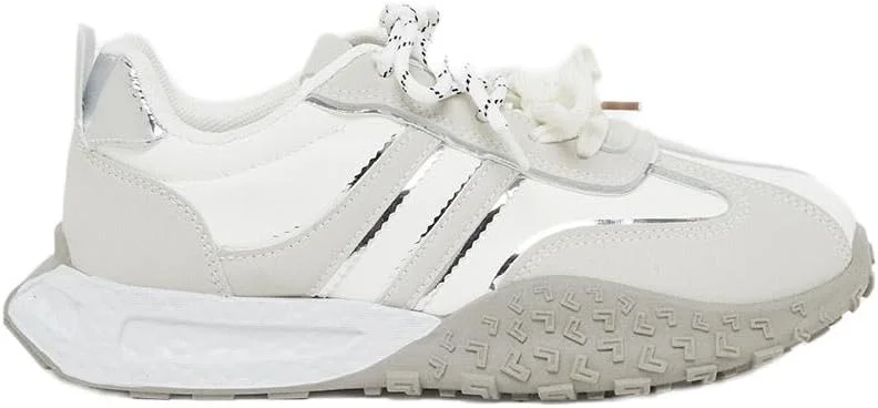 کفش ورزشی بندی زنانه استایلی با زیره طرح دار