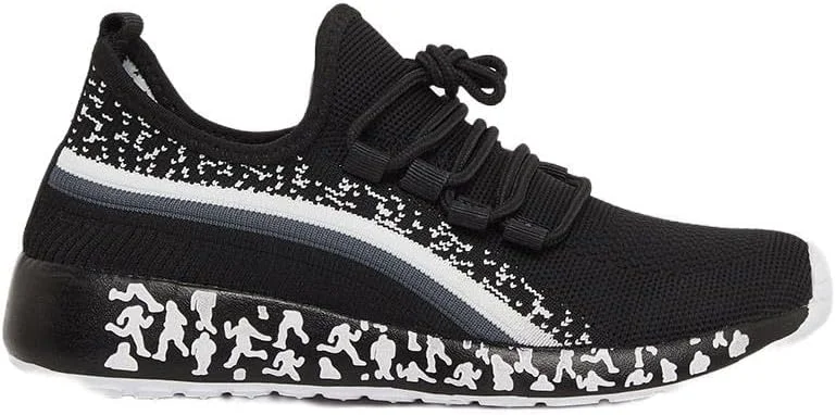 کفش ورزشی زنانه استایلی بافت دار توری بند دار