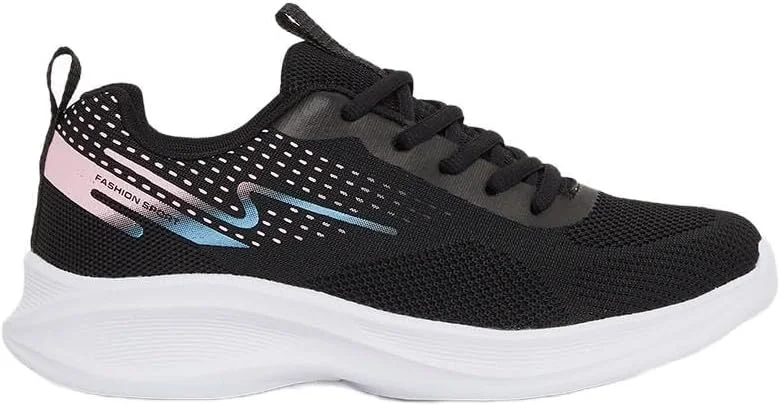 کفش ورزشی زنانه استایلی بافت دار توری بند دار