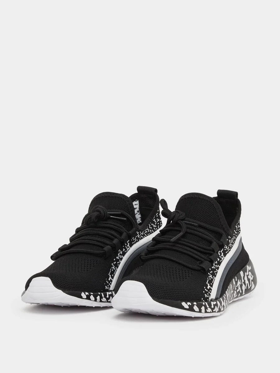 کفش ورزشی زنانه استایلی بافت دار توری بند دار