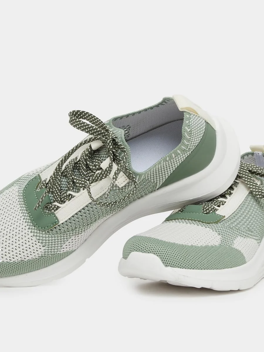 کفش ورزشی زنانه استایلی بافت دار توری بندی