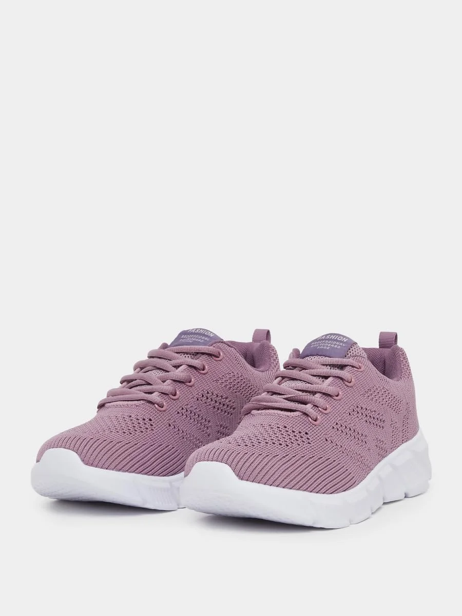 کفش ورزشی زنانه استایلی بافت دار توری بندی