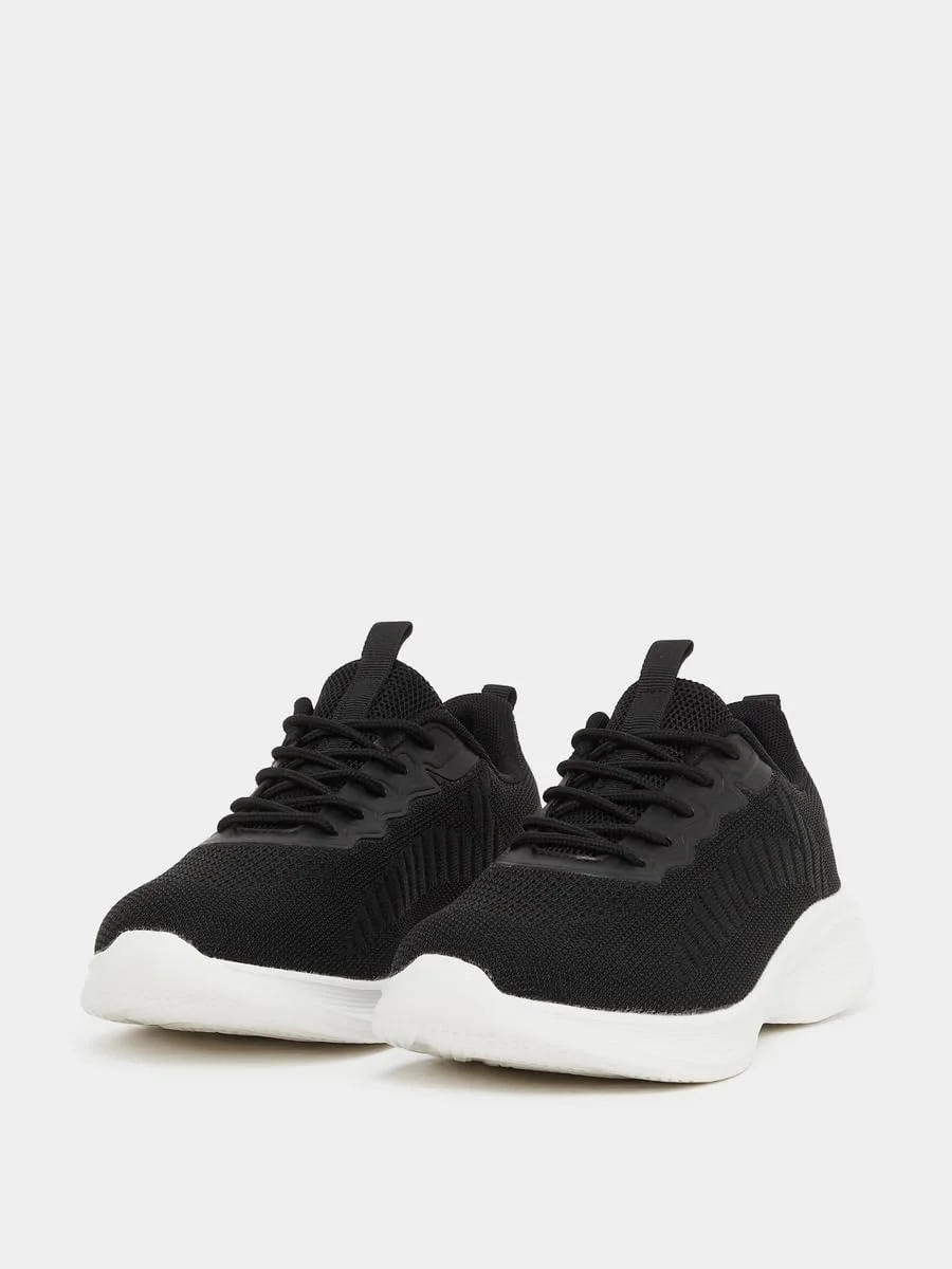 کفش ورزشی زنانه استایلی بافت دار و بند دار