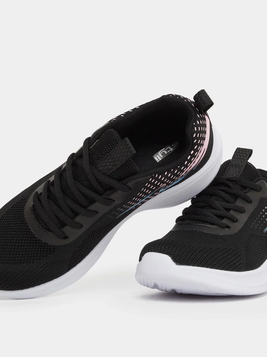 کفش ورزشی زنانه استایلی بافت دار توری بند دار