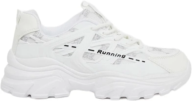 کفش ورزشی زنانه استایلی با زیره ضخیم و بند دار