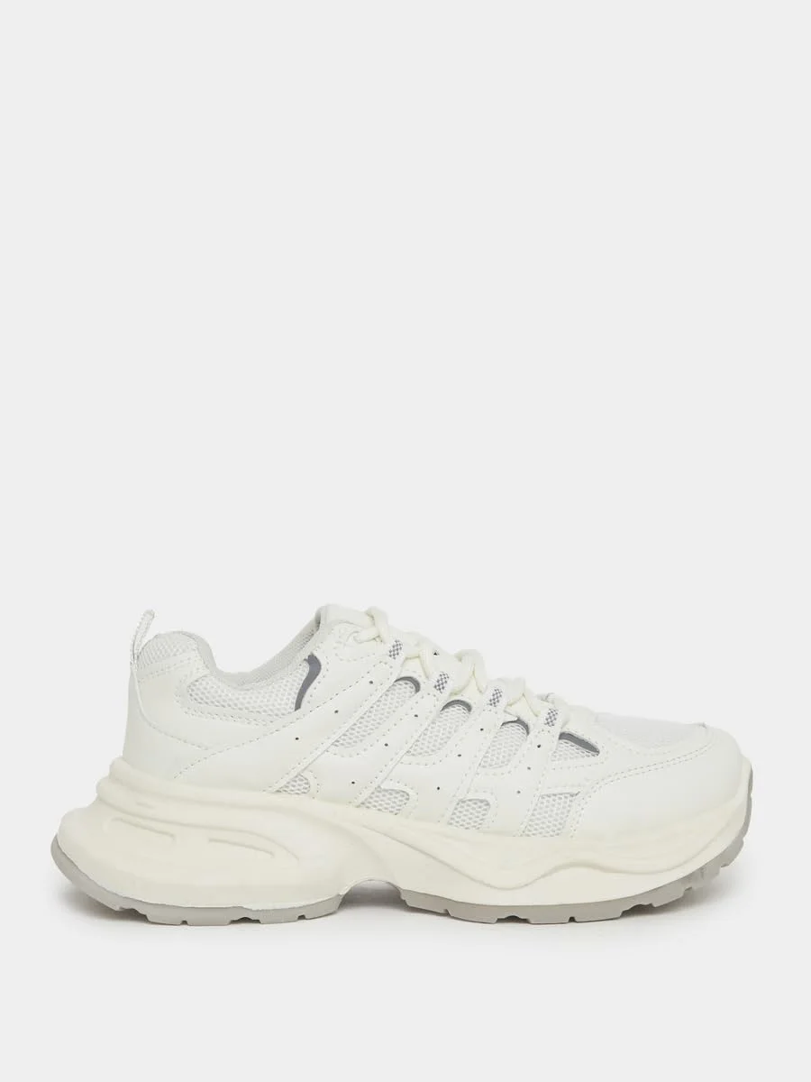 کفش کتانی زنانه استایلی بافت دار و بند دار