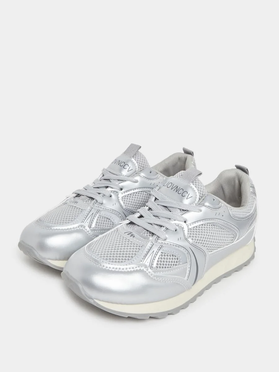 کفش ورزشی زنانه استایلی با طرح بافت و بند دار