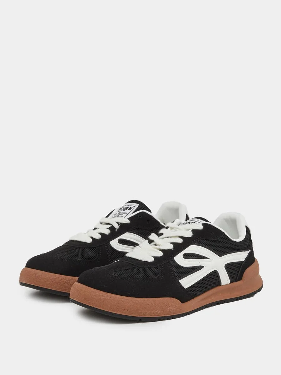 کفش کتانی زنانه مدل замше замше بند دار