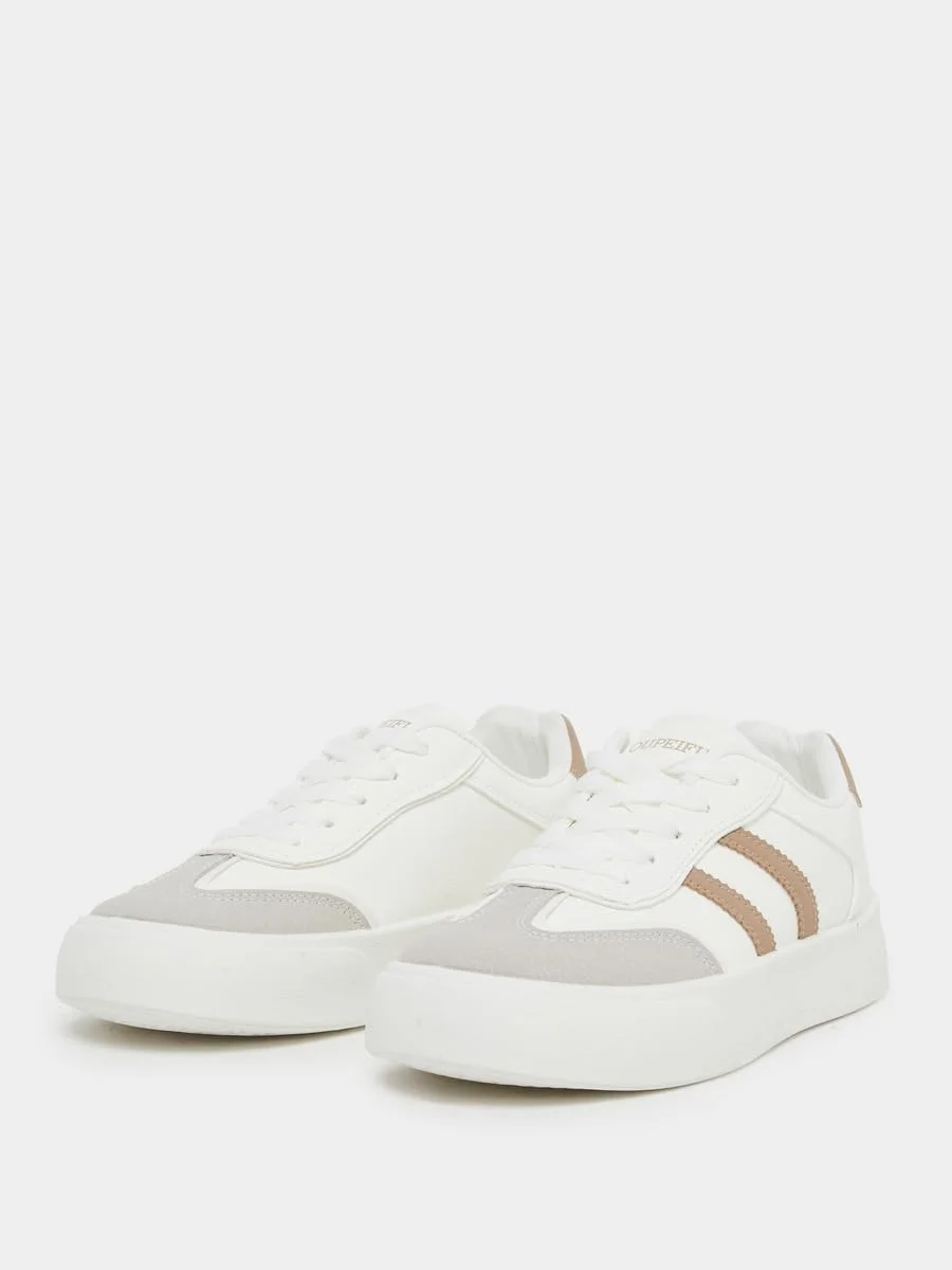 کفش ورزشی زنانه استایلی طرح راه راه با بند