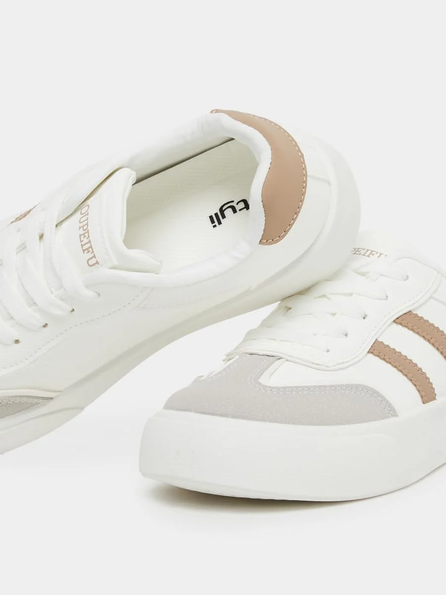 کفش ورزشی زنانه استایلی طرح راه راه با بند