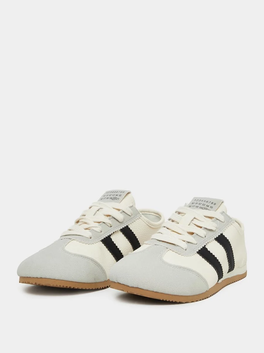 کفش ورزشی زنانه استایلی طرح راه راه و بند دار