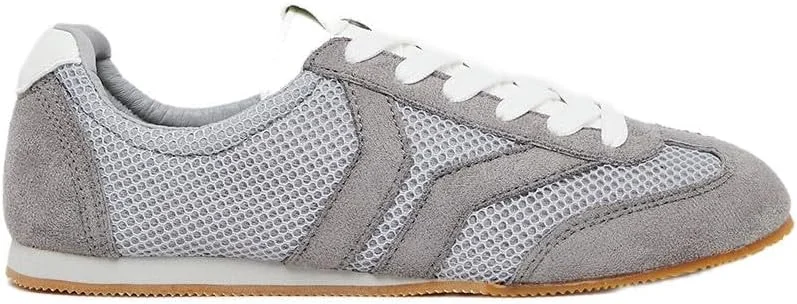 کفش کتانی بندی زنانه استایلی با زیره یکپارچه