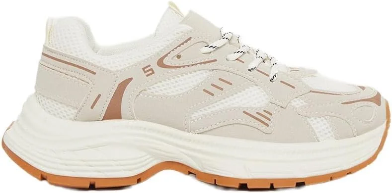 کفش ورزشی زنانه استایلی پلتفرم بند دار کفش ورزشی زنانه استایلی پلتفرم بند دار