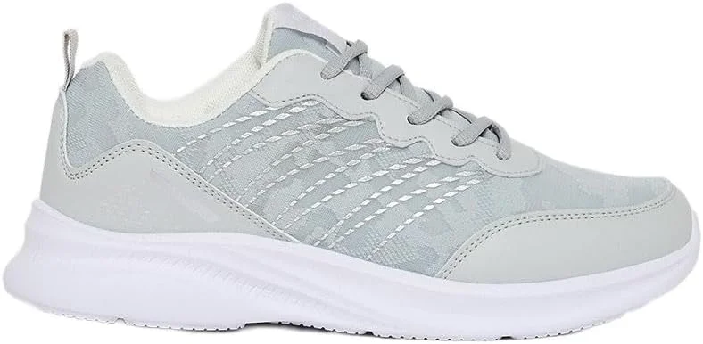 کفش ورزشی زنانه استایلی با طرح دوخت و بند خاکستری، سایز 40 اروپا