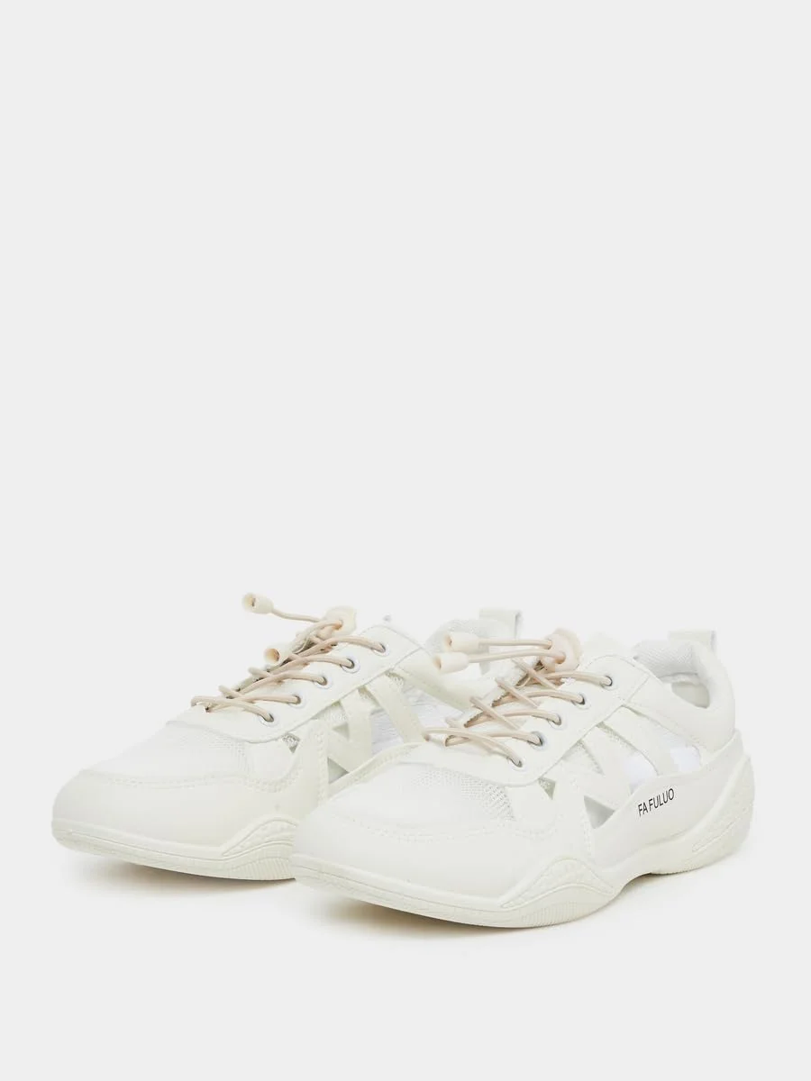 کفش ورزشی زنانه استایلی مدل پنل دار و بند دار