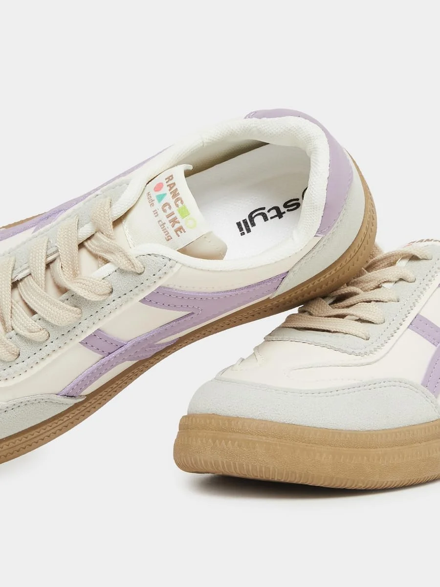 کفش ورزشی زنانه استایلی مدل پنل دار و بند دار