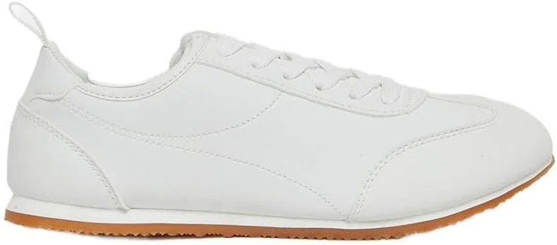 کفش کتانی بندی زنانه استایلی از جنس چرم مصنوعی